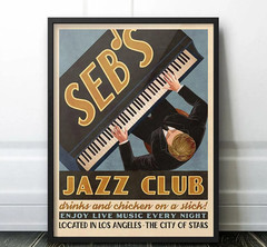 Retro Jazz Club Poster Vintage Los Angeles Music Lounge Wall Art