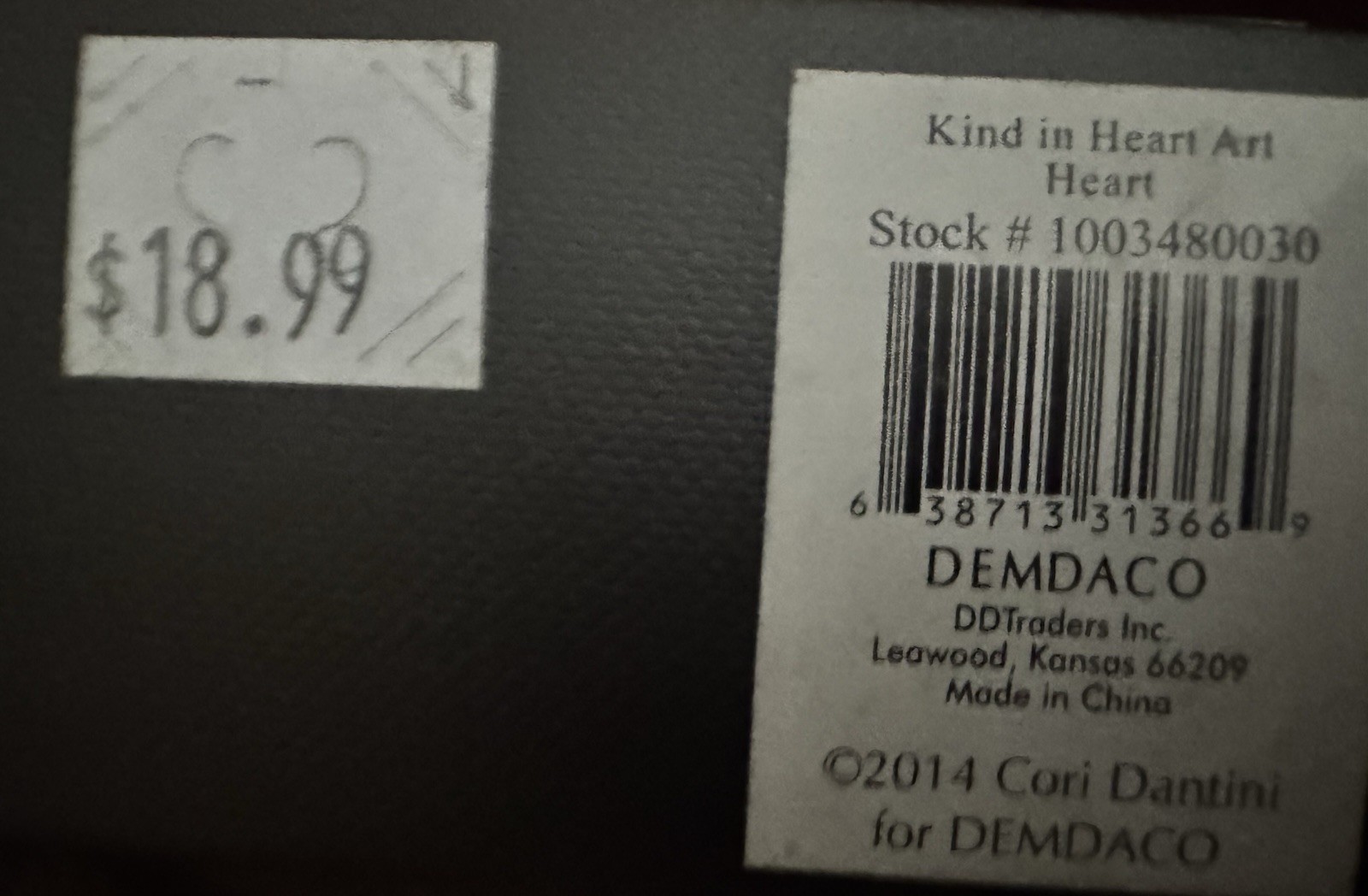 Demdaco Cori Dantini Art Hearts Kind in Heart Keepsake Key Studio gallery