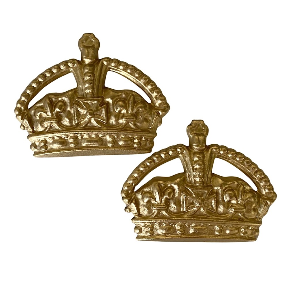 English Phone Booth Emblem Gold or Red Royal Crown Box Set of Two