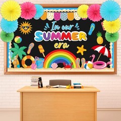 Summer Bulletin Board Classroom Decorations Rainbow Party Paper Fans