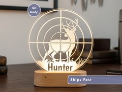 Hunter Custom Name Light, Personalized Outdoor LED Lamp