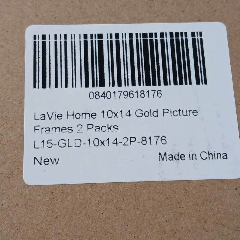 LaVie Gold Picture Frames 10x14 Wall Display Set 2 Hanging Vertical/Horizontal gallery
