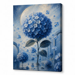 Large Hydrangea Canvas Wall Art Oil Painting Floral Decor Modern Farmhouse Style