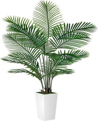 Palm Tree 6FT Artificial 72in Tall Faux Palm Tree W/ 15.7 White Planter Fake