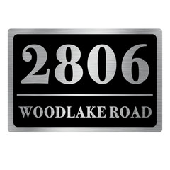 12″ x 8″ Customized Aluminum House Number Plaque Personalized Home Address Sign