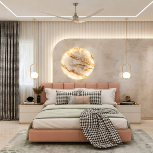 Blush Pink Minimalist Bedroom
