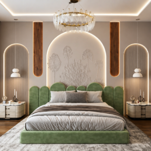 ontemporary Luxury Green Velvet Bedroom